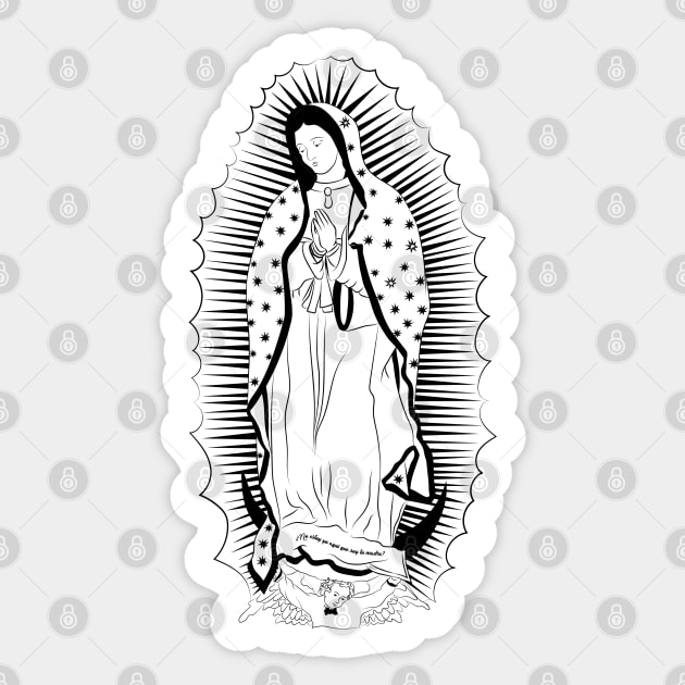 Virgen María Nuestra Señora de Guadalupe Sticker by LupeArt